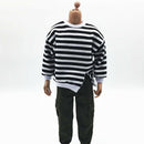 1/6 Stripes Hoodies Suit for 12 inch HOT TOYS /  Male Figures Body -