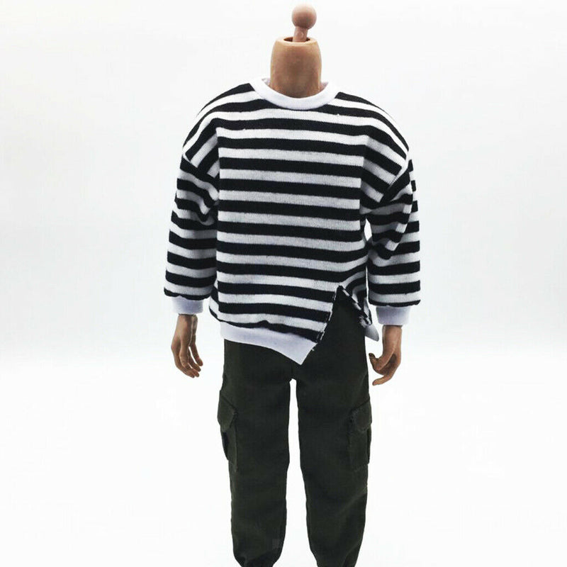 1/6 Stripes Hoodies Suit for 12 inch HOT TOYS /  Male Figures Body -