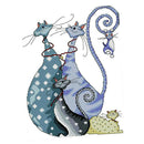 14CT 32x41cm Lovely Cats Stamped Cross Stitch Kit Needlework for Beginners