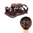 Double Beaded Hair Magic Comb Clip Beads Elasticity Hairpin Stretchy Hair C S8W8