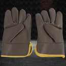 Welding Gloves 10" Cowhide Leather Protective Work Gloves Work Gloves, Brown