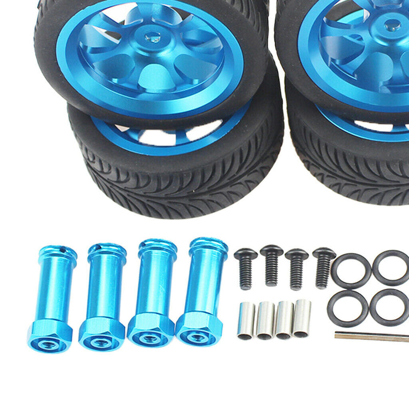 RC Rubber Wheel Rim Tyre for WLTOYS 144001 124018 124019 RC Car Parts