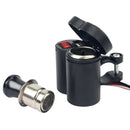 Motorcycle Waterproof 12V Cigarette Lighter Socket Phone USB Power Charger FT