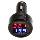 Car Auto 12V Red Green Dual Display LED Digital Thermometer Voltmeter A