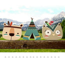 Ins Nordic Style Kids Decoration Wooden Decor Animal Head Wall Decoration C D3V4