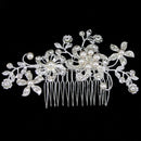 Crystal Rhinestone Wedding Flower Pearls Hair Clip Hair Comb Women Bride-.AU