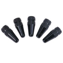 5pcs Bicycle Presta High Aluminium Pressure Valve Caps Dust Covers (Black)