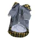 Dog Autumn Winter Warm Cotton Coat For Small Medium Dogs Puppies Yellow-S