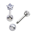 2pc 1.2mm LIP TRAGUS TOP EAR HELIX RIM LABRET BAR STUDS EARRING 6mm Goth