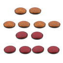 12Pcs Universal Motorcycle Scooter Dirt Bike Bicycle Round Reflectors Red+Orange