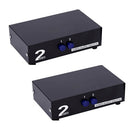 2 Pairs 2-Way AV Switch RCA Switcher 2 In 1 Out Composite Video L/R Audio