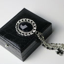 Men's Luxury Fashion Royal Black Tassels Gem Brooch Pin Lapel Party Corsage