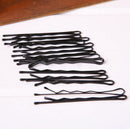 60pc Black Metal Invisible Hair clips Flat Bobby Pins Grips Salon Barrette Lot