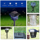 2 In 1 Solar Powered UV Mosquito Insect Zapper Killer Bug &LED Garden Light Lamp
