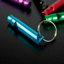 5x Camping Hiking Survival Aluminum Alloy Emergency Whistle With Keyring