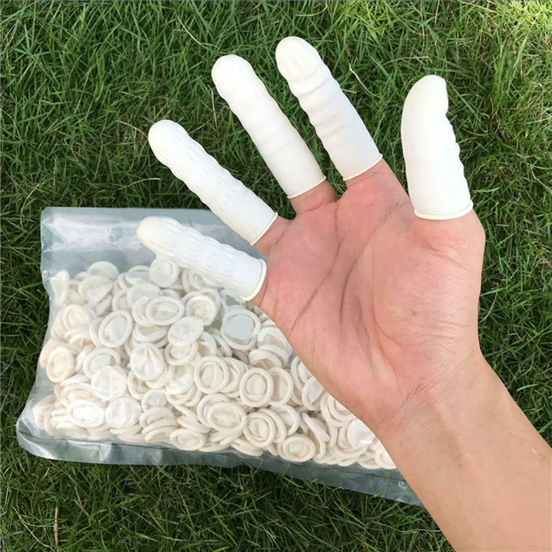 200pcs/bag Disposable Nail Art Finger Cots Latex Fingertip Protective Cover A