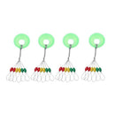 600 Pcs/100 Groups Fishing Bobber Stopper 6 In 1 Colorful Rubber Oval Float Q6A9