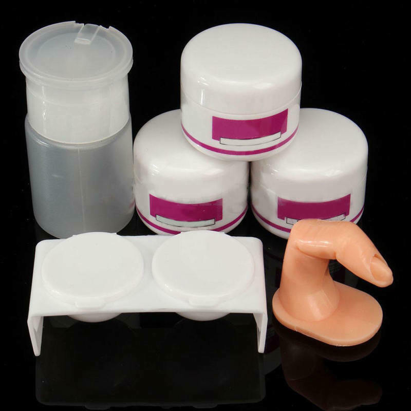 New Acrylic Powder Glitter Nail Brush False Finger Pump Nail Art Tools K GHQ