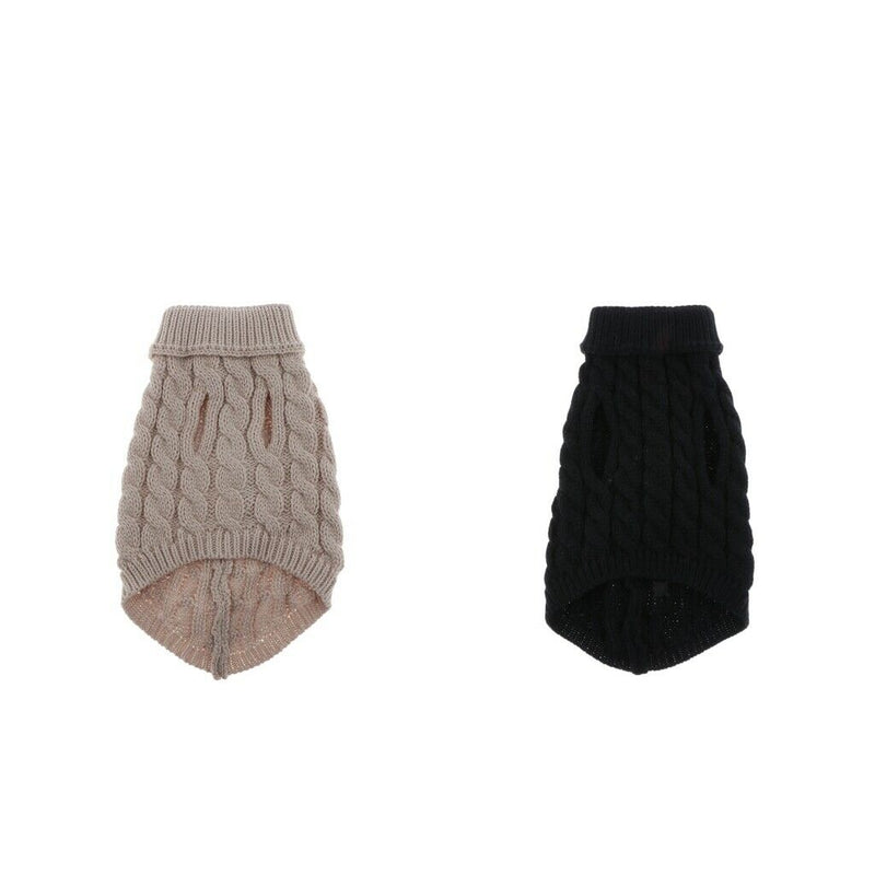 Set Of 2 Dog Sweater Winter Knitwear Dog Knit Sweater For