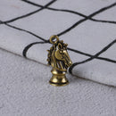 1pc Brass Handmade Chess Horse Pendant Zodiac Horse Head Key Rings Pendants FT