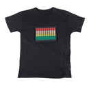 Men Sound Activated Led T-Shirt Light Up Flashing Rock Disco Equalizer Shor F7L3