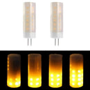 Flame Light LED G4 Base 2W Fire Effect Light Bulbs 36-LEDs 2835 SMD LED 160
