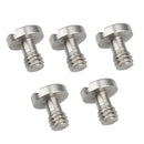 5 Pieces Stainless Steel 1/4" Camera Screw for Tripod Quick Release Plate