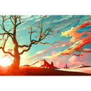Sunset Tree 1000pcs DIY Paper Puzzles Jigsaw Educational Kids Adults Toys
