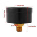 2X(Ts-40 1/8 Inch Mini Pressure Gauge For Fuel Air Oil Liquid Water 0-20Bar