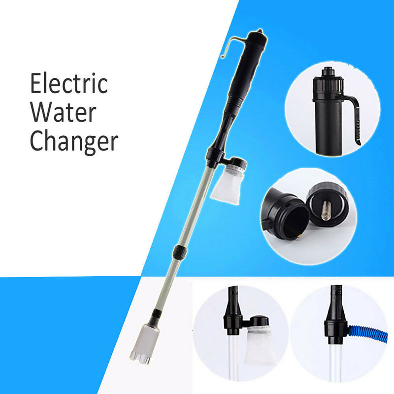 Battery Gravel Vacuum Cleaner Aquarium Fish Tank Cleansing Syphon Water Pump YS