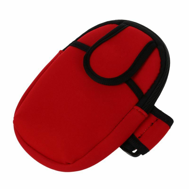 Soft MP3 Cell Mobile Phone Sport Armband Case Holder (Red) Y4P5
