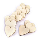 50x Love Heart Wood Cutout Plaque Sign 30mm Wood Craft Wedding Wood Tag