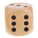 2 inch Wood Six Sided Jumbo Dice, Round Corner Dice for Poker, Mahjong,