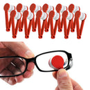 24Pcs Mini Microfiber Spectacles Eyeglasses Cleaner Brush Wipe Kit Soft Red