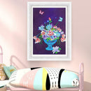5D DIY Special Shaped Diamond Painting Flowers Pattern Embroidery Ornaments