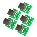 5 Pieces USB Type B Female Socket Breakout Board to DIP Converter