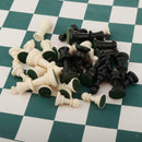 Portable Roll-up Plastic Chess Set Rollable 18" Cloth Board for Chess Lovers