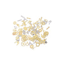 1X100pcs Metal Gear Stud Sheet Mixed Steampunk Nail Art Decoration ATA~
