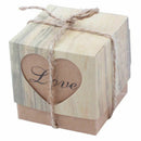 150 pcs Candy Boxes Love Rustic Kraft paper Bonbonniere Jute Shabby Chic Vi