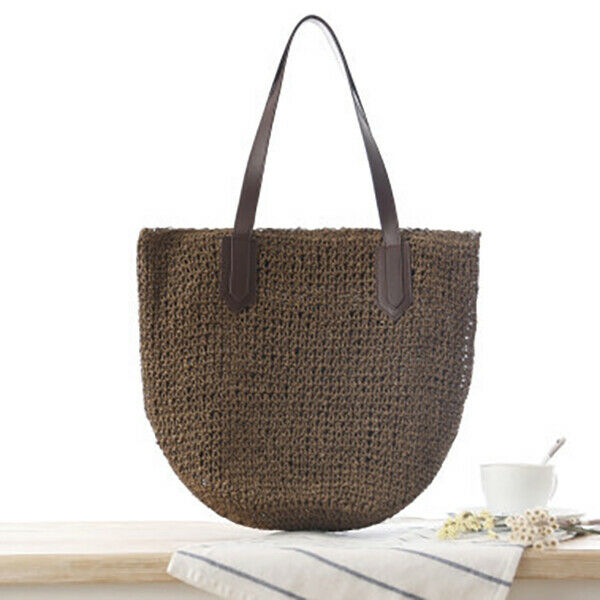 Women'S Handmade Straw Braided Bag Woven Bag Natural Fashionable Outdoor Ha G8L2