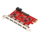 PCI-E to 5 Port USB3.0 HUB PCI Express Expansion Card Adapter 5 Gbps Speed