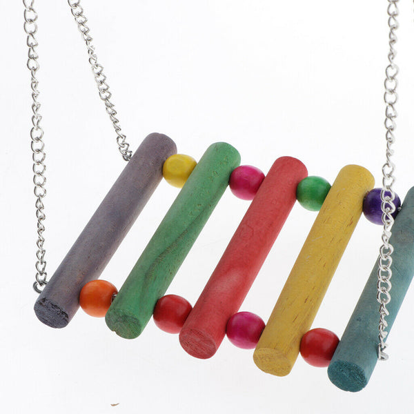 3 Pack Wooden Parrot Toys Hanging Cage For Pets