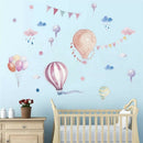 Balloons Flag Rain Wall Stickers For Kids Rooms Decals Children Bedroom Kin