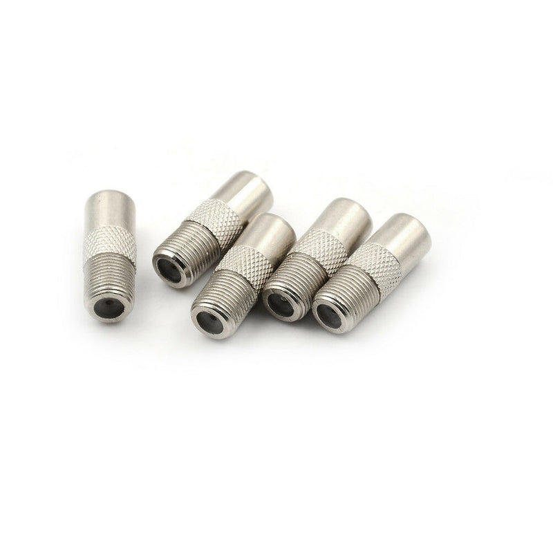 5PCS Coaxial Coax RF Adapter Connectors TV PAL Male Plug to "F" Female LJ