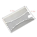 Stainless Steel Mustache Comb Beard Comb For Men'S Shaving Male'S Mustache  O3J2