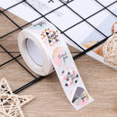 500pcs/roll Pink plaid Stickers for seal label Sealing decoration Sticke@