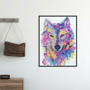 5D DIY Special Shaped Diamond Painting Wolf Head Embroidery Craft Kit Decor