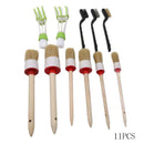 11pcs/set Car Detailing Brush Kit Boar Hair Vehicle Interior For Wheel Clean