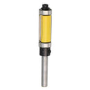 1/4'' Shank Woodworking Tool Flush Trim Router Bit with Bearing 1'' Yellow