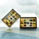 15 Pieces Geology Gem Kit for Kids with Display Case Educational Collection